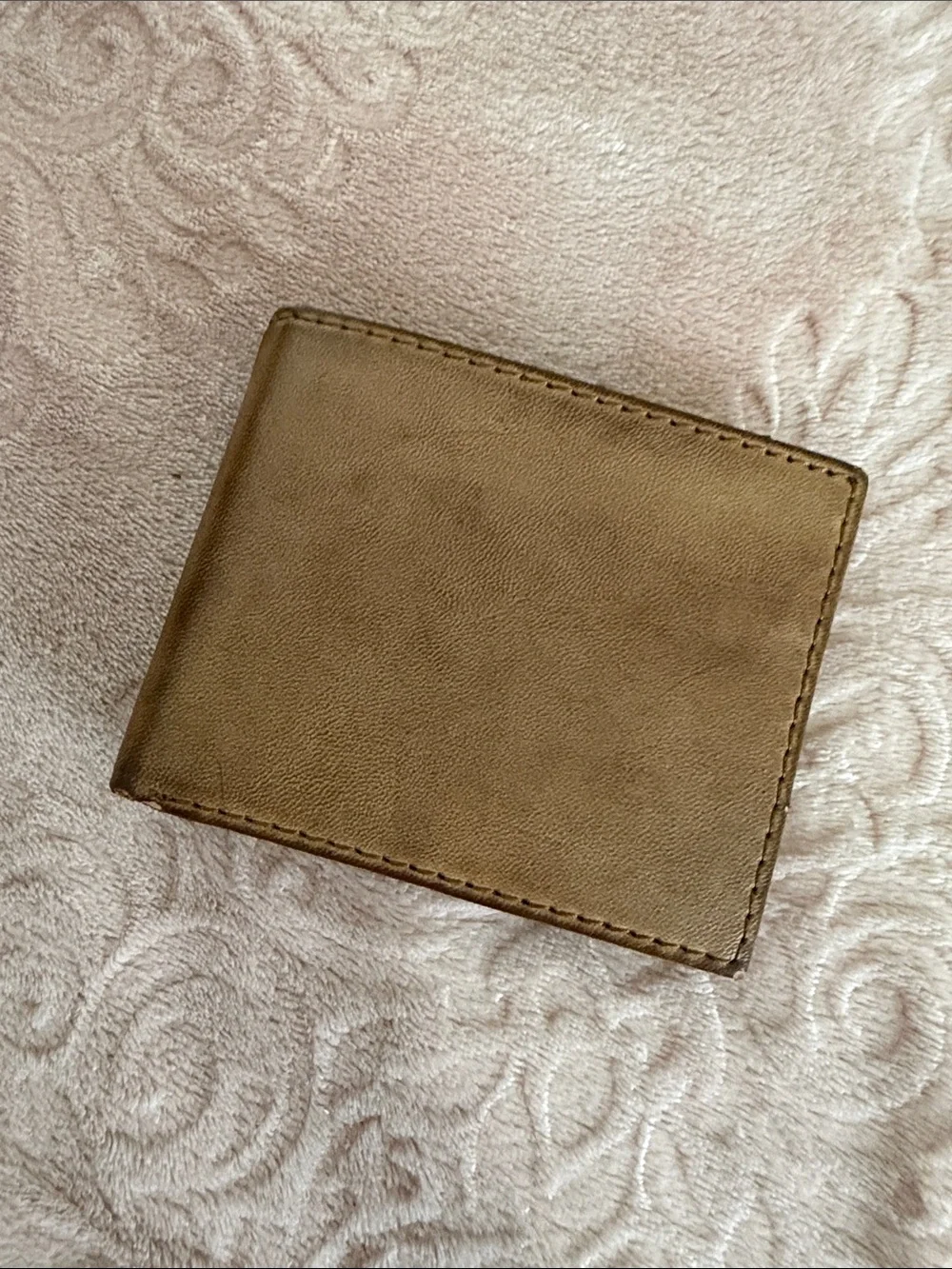 jf j.ferrar Tan Brown Leather Card & Key Holder Wallet